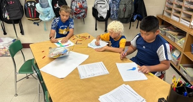 Students working in 3rd grade classroom